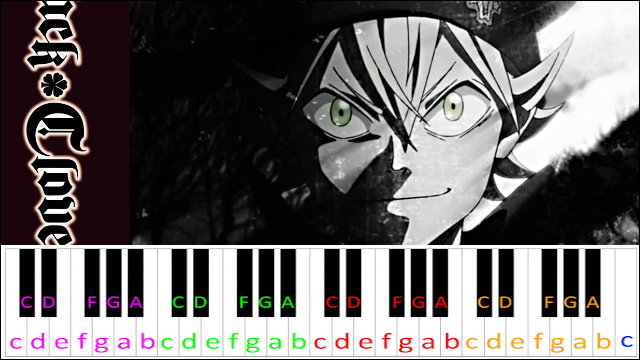 Haruka Mirai (Black Clover OP 1) Piano / Keyboard Easy Letter Notes for Beginners