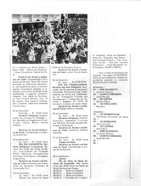 PROGRAMA DA FESTA DE NOSSA SENHORA DA CONCEIÇÃO - 1973 - PAG 11