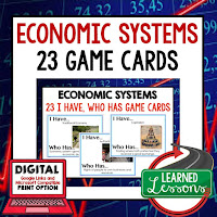 Economic Systems Activity Economics Activity, Economics Teacher Economics Game Cards Economic Test Prep