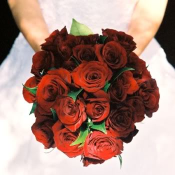 Fresh red roses wedding