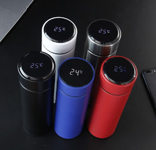 Smart Stainless Steel Thermos with Temperature Display