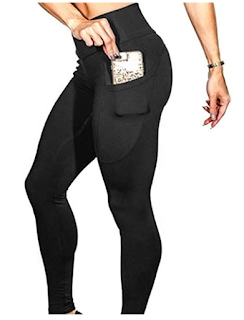 Plunger Women Casual Solid Color Sporting Fitness Leggings Yoga Skinny Trousers with Pockets