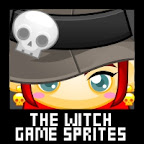 The Witch and Skeleton top down sprite