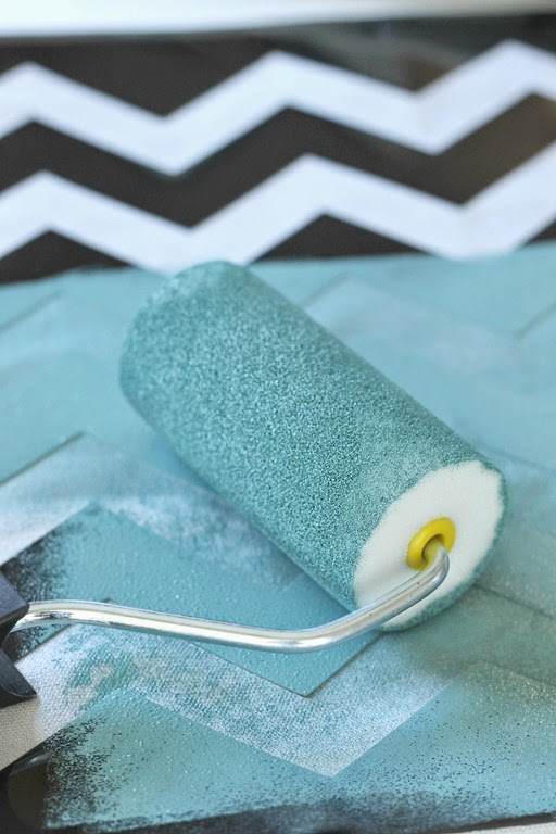 paint roller how to stencil