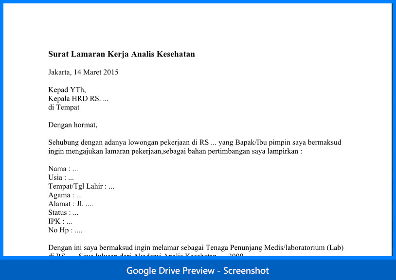 Contoh Formulir Data Diri Dalam Bahasa Inggris - Contoh Win