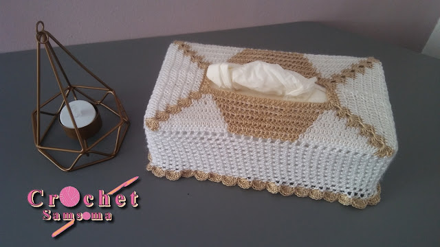 طريقة كروشيه غلاف علبة مناديل كلينيكس  // crochet tissue box cover