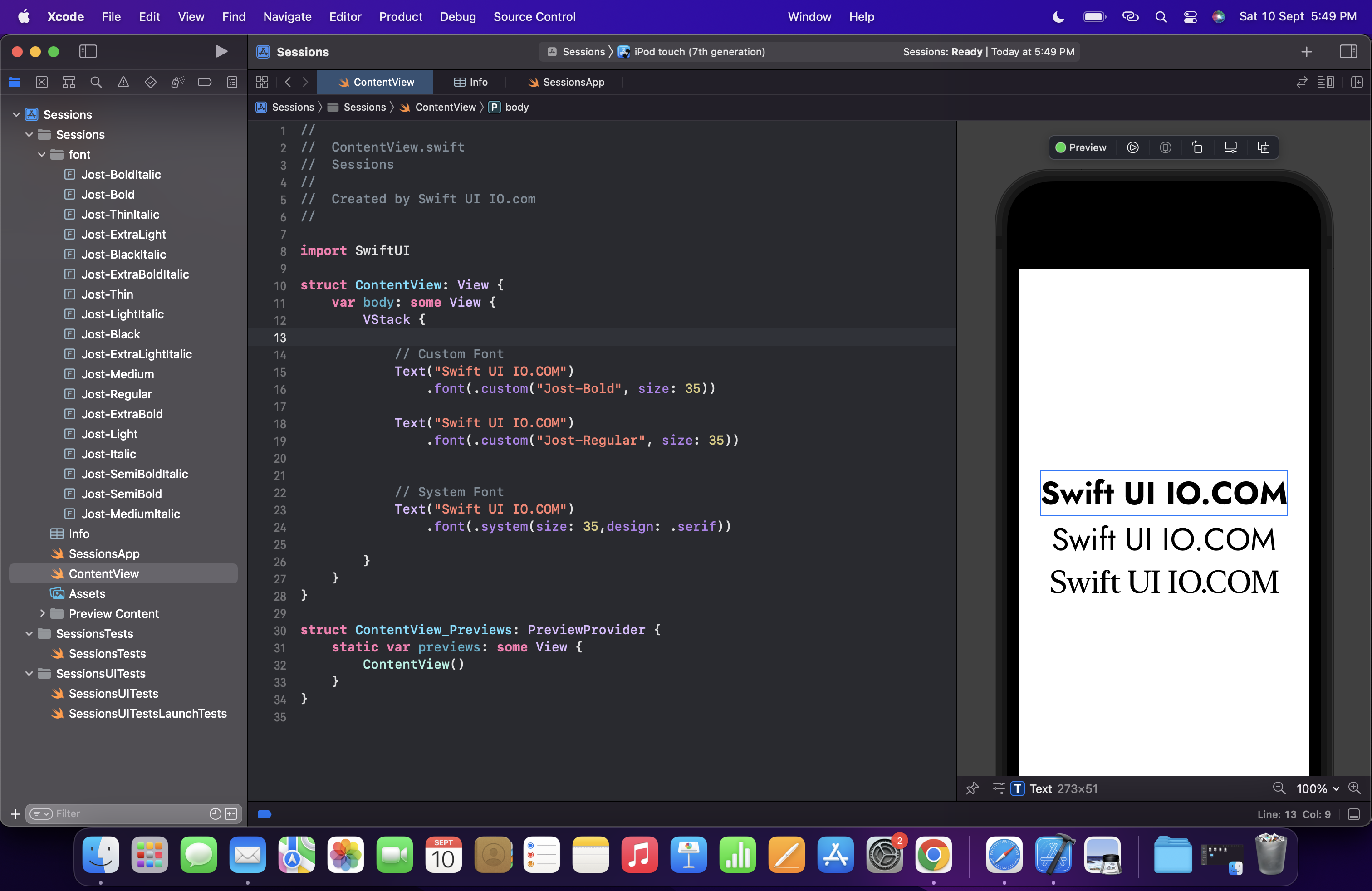 How to use custom fonts with SwiftUI
