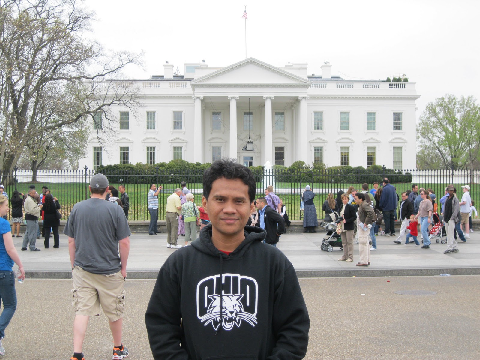 saat di depan White House di Washington DC