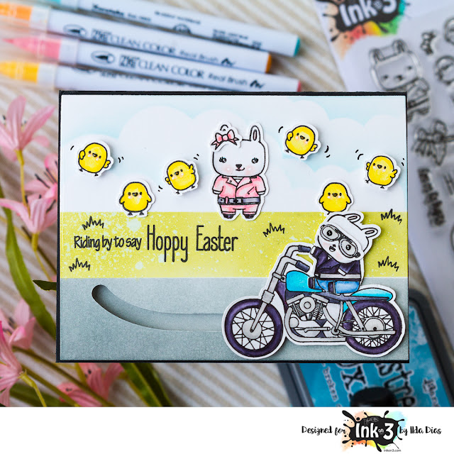 Biker Bunnies Love Their Chicks - Slider Card - Ink On 3