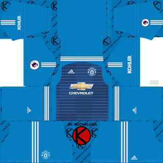  Yang akan saya share kali ini adalah termasuk kedalam home kits Manchester United 2018/19 Kit - Dream League Soccer Kits