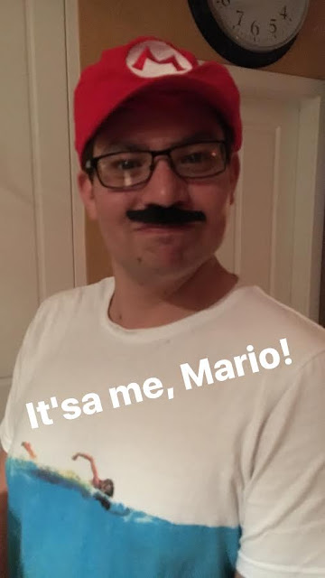 Jesse dressed up as Mario