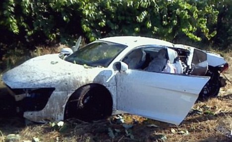 The 22yearold was pulled from the 125000 Audi R8 after the serious 