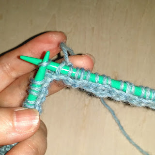 滑り目で作る編み模様の編み方, how to knit a pattern used slip stitch, 以滑针构成的棒针编织花样