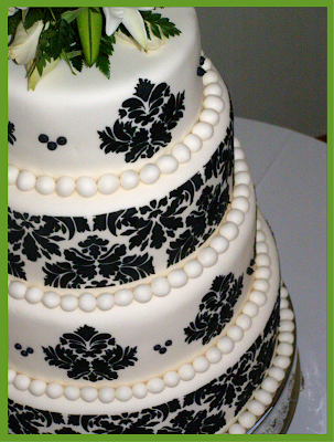 Black and White Damask Wedding