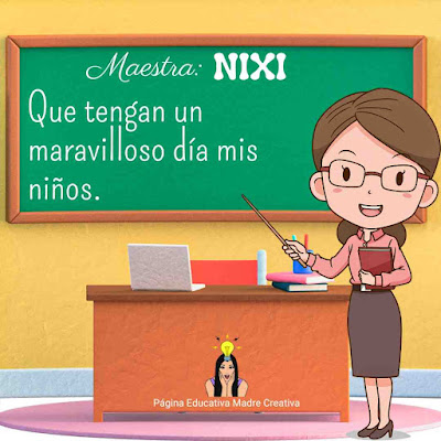 PIN Nombre Nixi - Maestra Teacher Nixi para imprimir