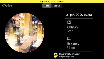 Schermafbeelding Hipstamatic-instellingen Kally X3 + Hackney