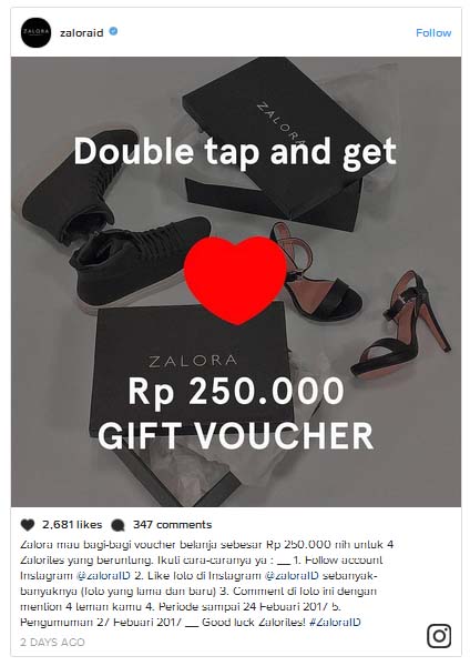 Macam-macam Promosi di Instagram Disertai Contoh Bergambar 