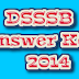 DSSSB Answer Key 2014 Answer Sheet 27th April 2014 exam 