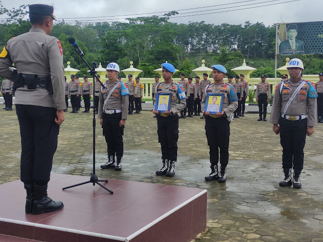 POLRES PALI GELAR UPACARA PTDH DUA OKNUM ANGGOTANYA