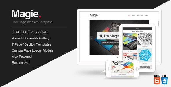 Magie - One Page Website Template