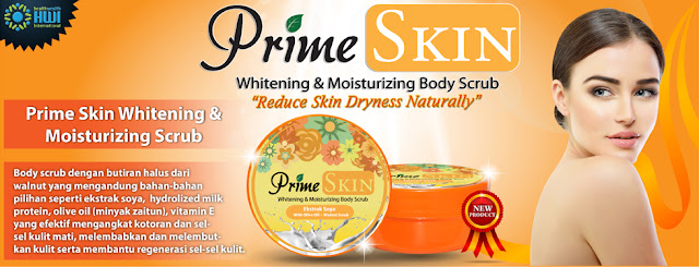 Prime Skin Whitening dan Moisturizing Body Scrub HWI