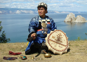 A modern day shaman. "Valentin Hagdaev - head shaman of Olkhon. Lake Baikal. Buryatia. Siberia"
