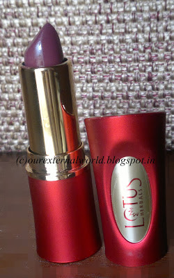 Bridal Lipstick - Lotus Herbals Moistpetals Raspberry Punch 122 - Review and Swatches