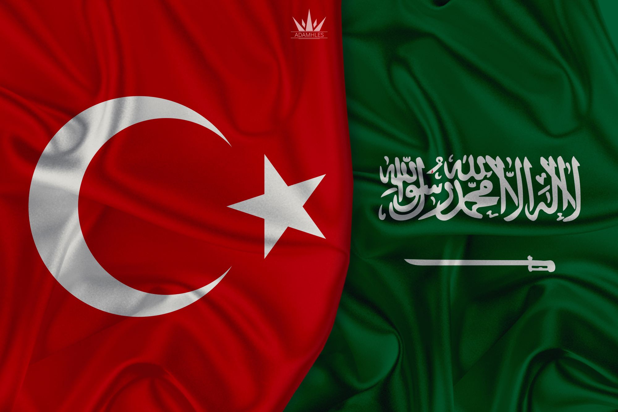 خلفية علم السعودية وتركيا اجمل خلفيات العلم السعودي والعلم التركي Turkey and Saudi Arabia