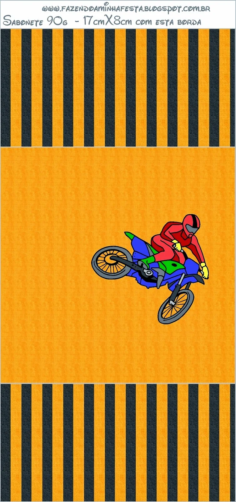 Free Printable Label for Motocross Party.