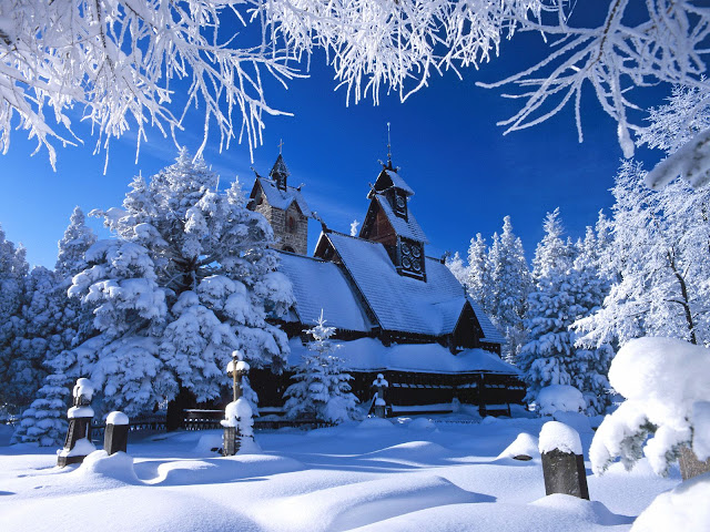 hd nature wallpapers_31. A church in the winter