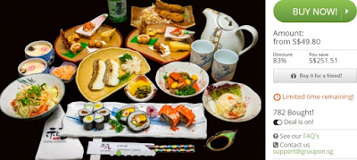 Japanese Meal offer with Oden & Ebi at Gion Dining, Discount, Groupon Singapore