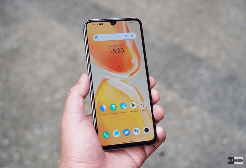 It's a 90Hz AMOLED screen with a dewdrop notch