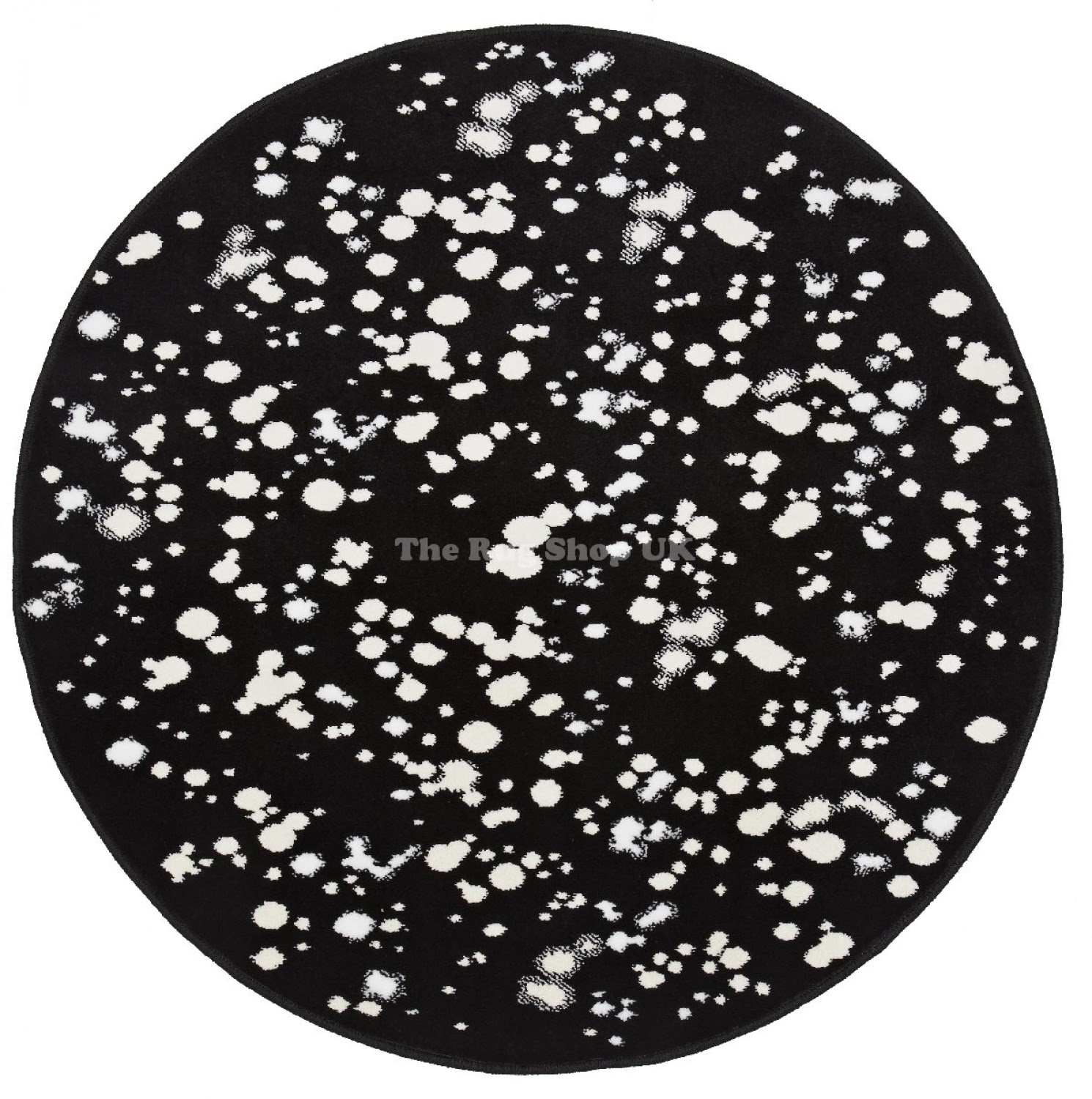 Twilight 09 Black White Dotted Circle Rug By Plantation Rugs Hadfields