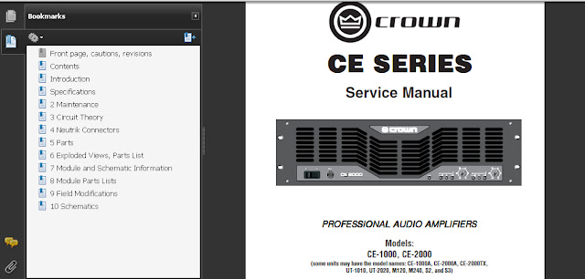 Crown CE-1000 Service Manual