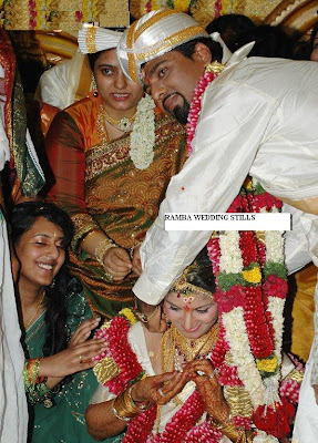 Actress Rambha wedding photo