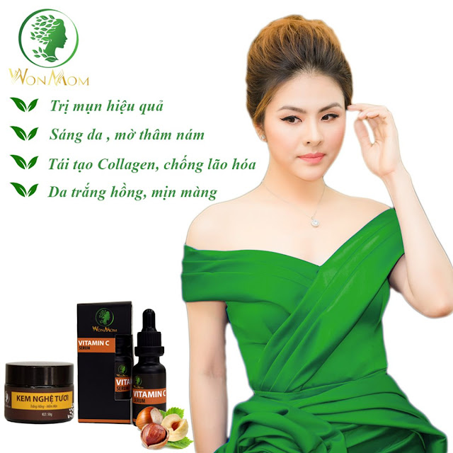 BỘ DƯỠNG TRẮNG HỒNG, MỊN MÀNG DA MẶT WONMON (SERUM VITAMIN C + KEM NGHỆ TƯƠI)