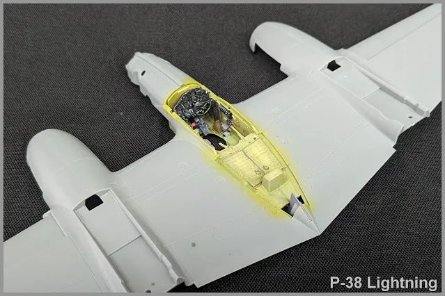 Cockpit du P-38F/G de Tamiya au 1/48.