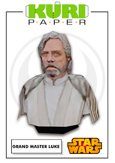 Kuri Paper - Busto Grand Master Luke Star Wars Papercraft