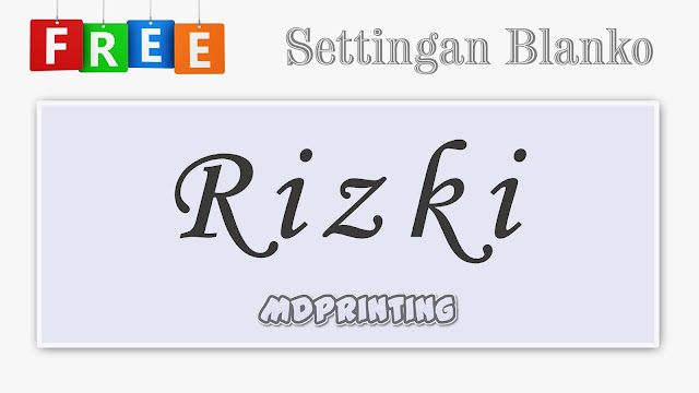 Template / Settingan Blangko Undangan Rizki .CDR Full Album