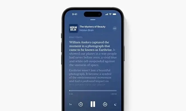 iOS 17.4獨家Podcast文字稿功能，聽播客更方便