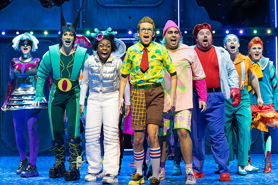 Cast of The spongebob musical onstage