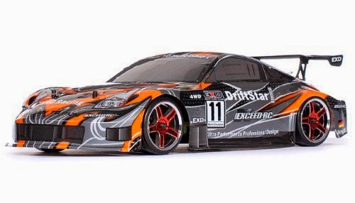 2.4Ghz Brushless Version Exceed RC Drift Star Electric Powered RTR Remote Control Drift Racing Car 350 Orange Style