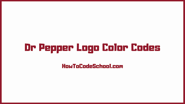 Dr Pepper Logo Color Codes