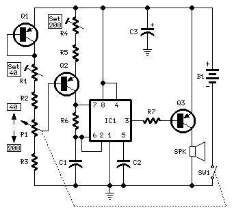 Tiny  Metronome Circuits Diagram