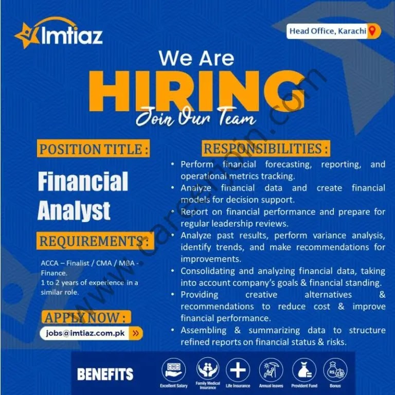 Jobs in Imtiaz Super Market