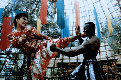 Loren Avedon and Billy Blanks face off in 1991's King of the Kickboxers.