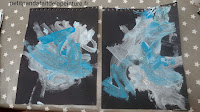 peinture d'hiver enfant peinture enfant neige  peinture avec paillettes