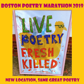 live poetry fresh killed parody sign of somerville poultry sign for the boston poetry marathon
