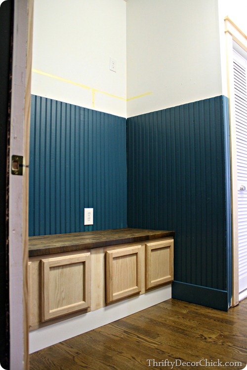 DIY mud room bench