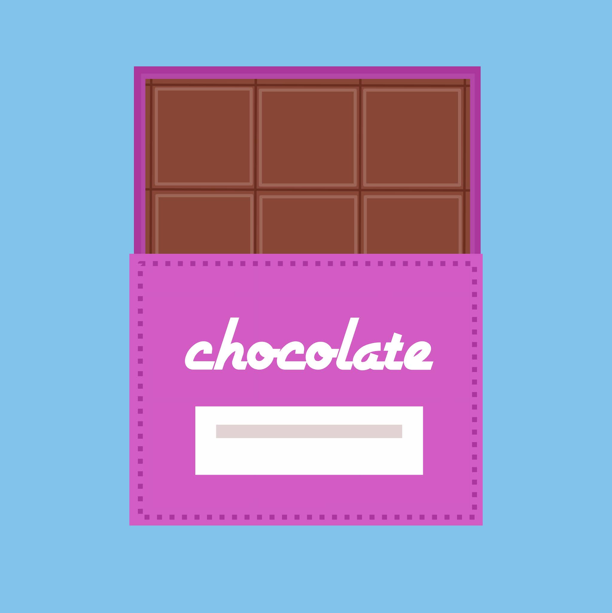 Chocolate bar illustration design